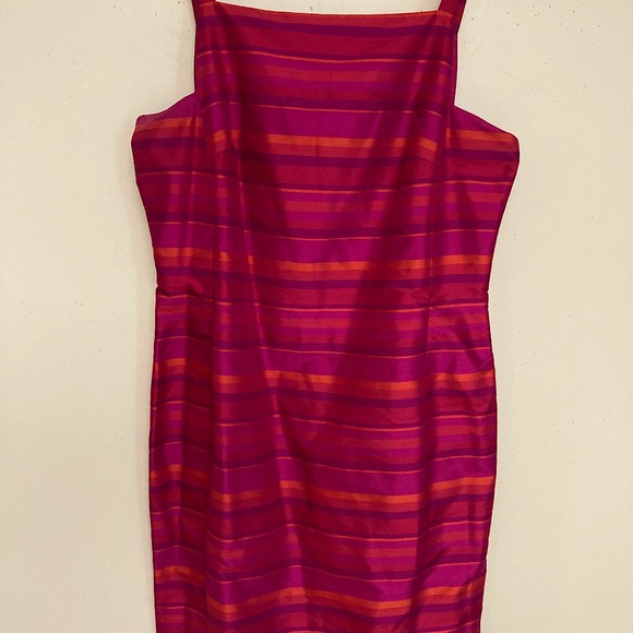 YVES COSSETTE DEPECHE MODE 100% SILK DRESS Size 16 - Picture 1 of 8